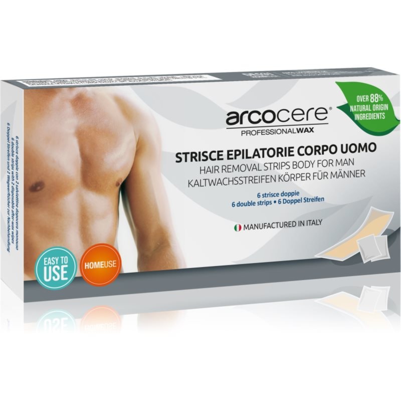 Arcocere Arcocere Professional Wax Восъчни ленти за епилация за мъже 6 бр. - Мъжки парфюм - Сравни цени от 1 магазин с безплатна доставка
