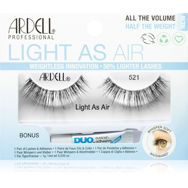 Ardell Light As Air изкуствени мигли с лепило тип 521 - Грим - Сравни цени от 1 магазин с безплатна доставка