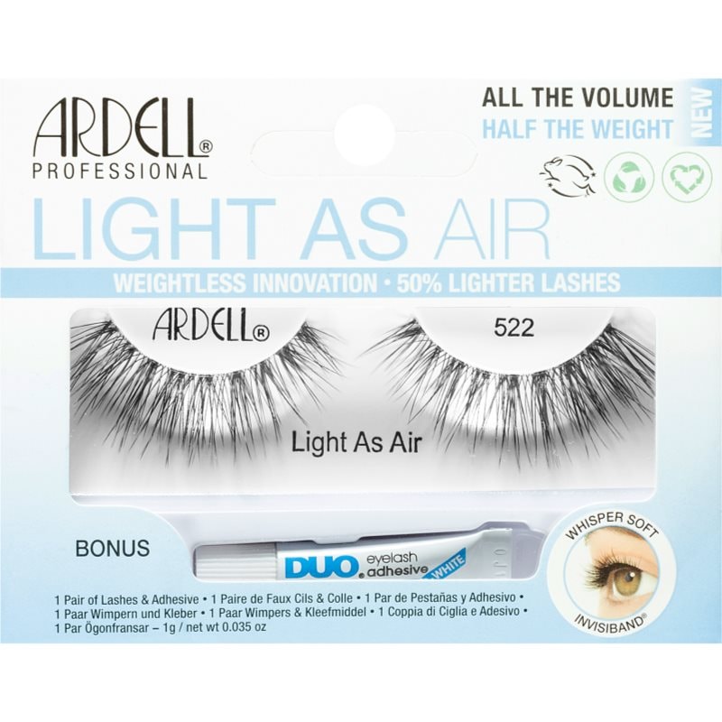Ardell Light As Air изкуствени мигли с лепило тип 522 - Грим - Сравни цени от 1 магазин с безплатна доставка