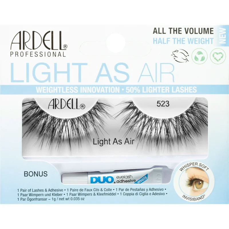 Ardell Light As Air изкуствени мигли с лепило тип 523 - Грим - Сравни цени от 1 магазин с безплатна доставка