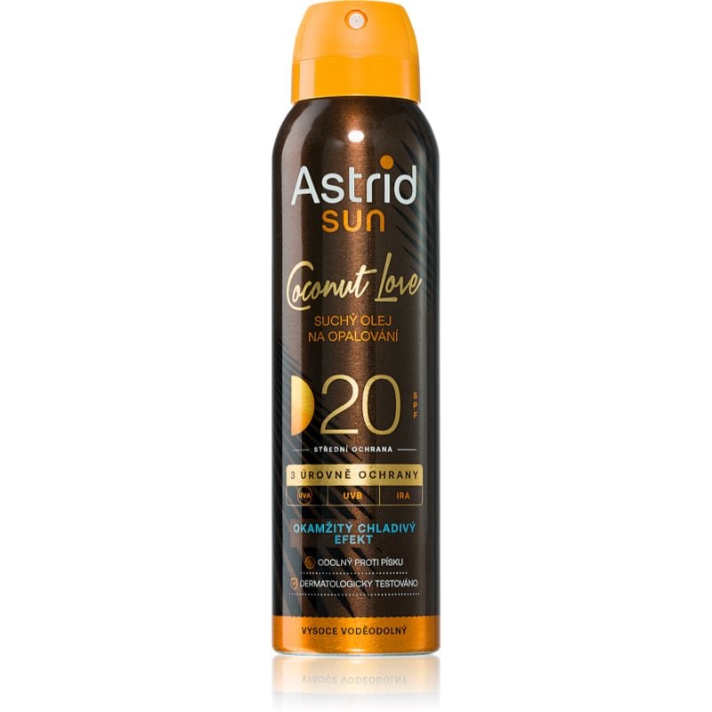 Astrid Sun Coconut Love олио за слънце SPF 20 със средна UV защита