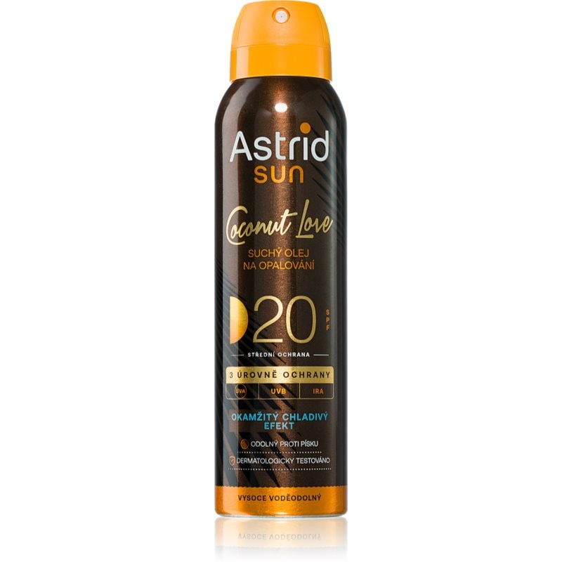 Astrid Sun Coconut Love олио за слънце SPF 20 със средна UV защита - Грижа за тяло - Сравни цени от 1 магазин с безплатна доставка