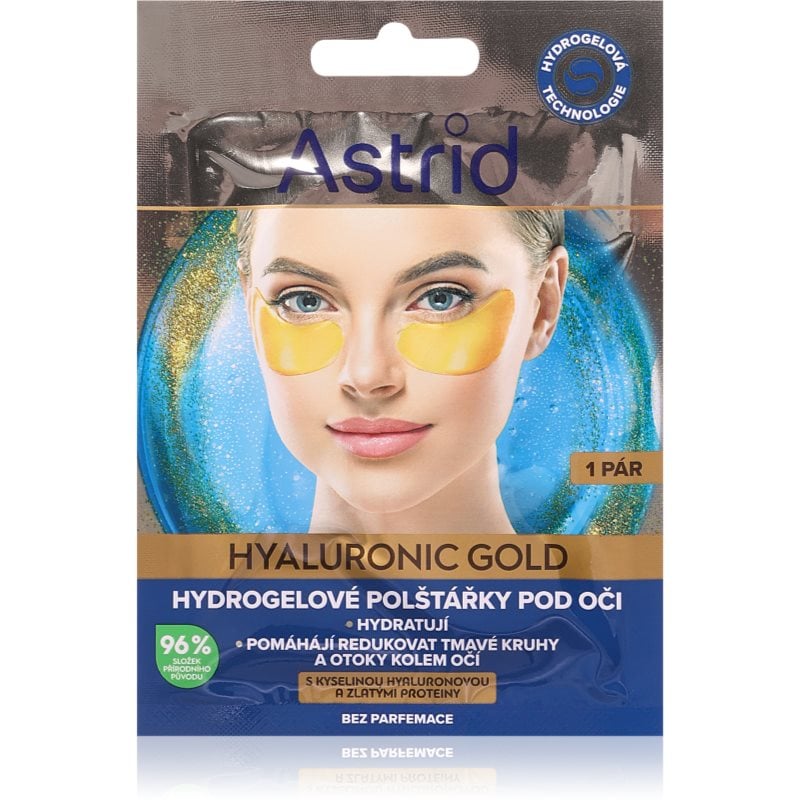 Astrid Hyaluronic Gold маска за очи против бръчки, отоци и черни кръгове