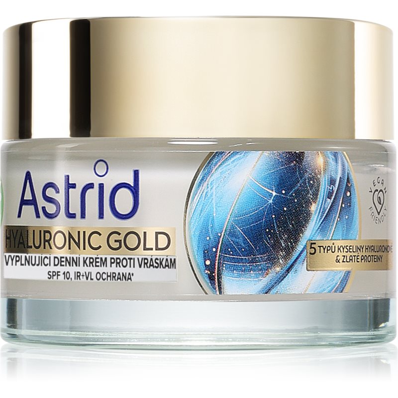 Astrid Hyaluronic Gold попълващ крем против бръчки 50 м - Грижа за лице - Сравни цени от 1 магазин с безплатна доставка