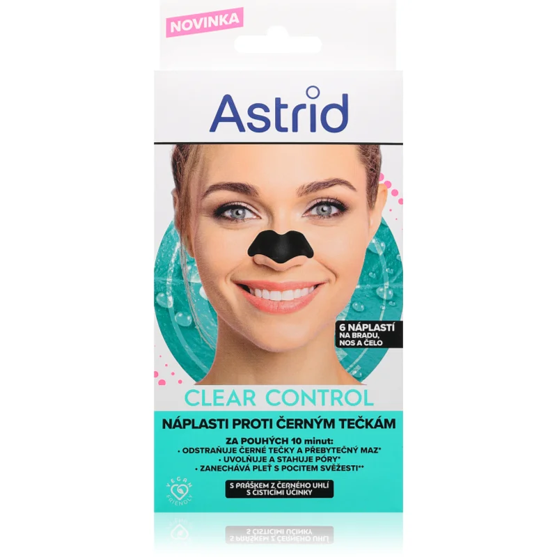 Astrid Clear Control почистващи лентички за лице против черни точки