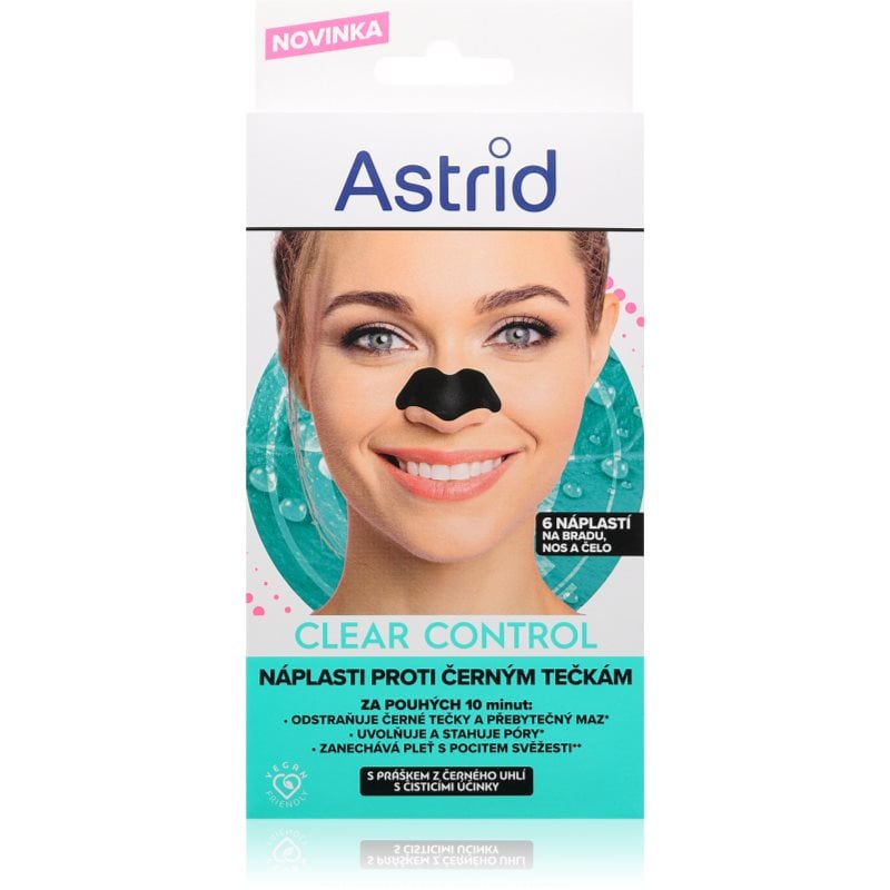 Astrid Clear Control почистващи лентички за лице против черни точки