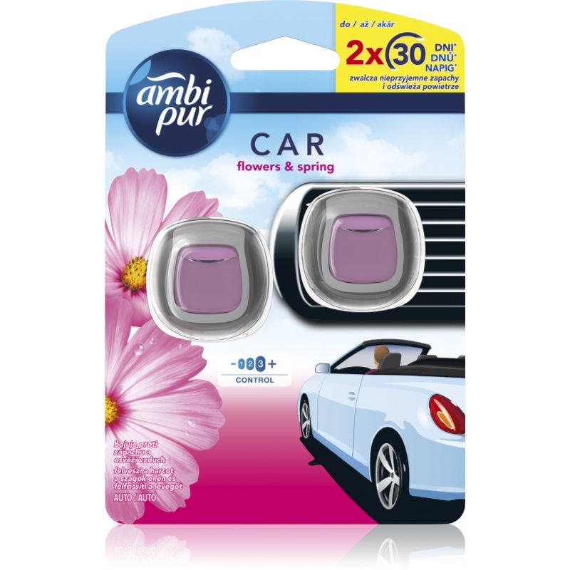 AmbiPur AmbiPur Car Flowers & Spring ароматизатор за въздух за колата 2x - Унисекс парфюм 2мл - Сравни цени от 1 магазин с безплатна доставка
