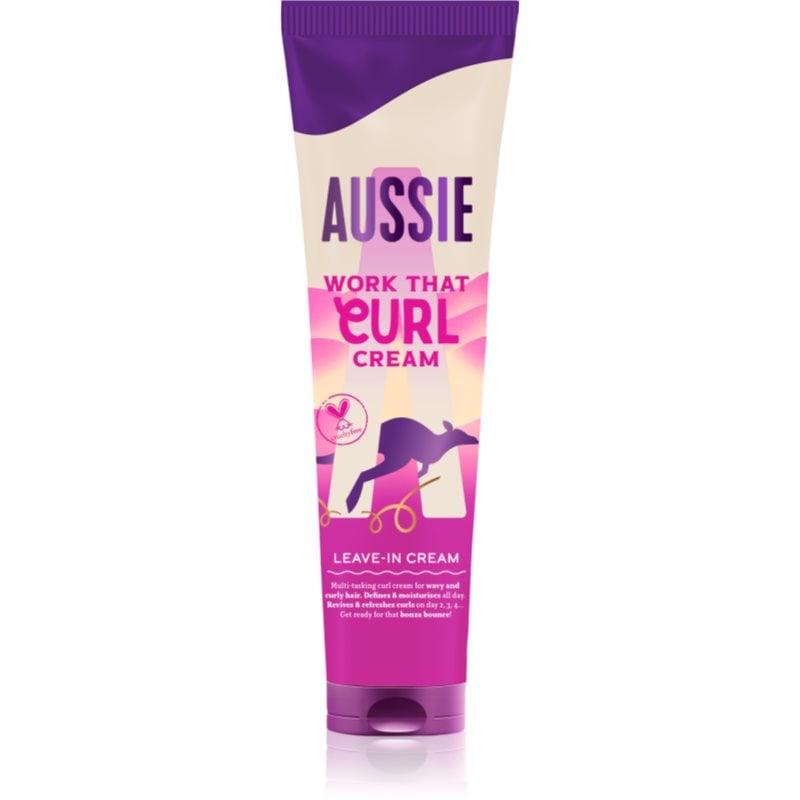 Aussie Bouncy Curls Work That Curl крем без отмиване за чуплива и къдрава коса