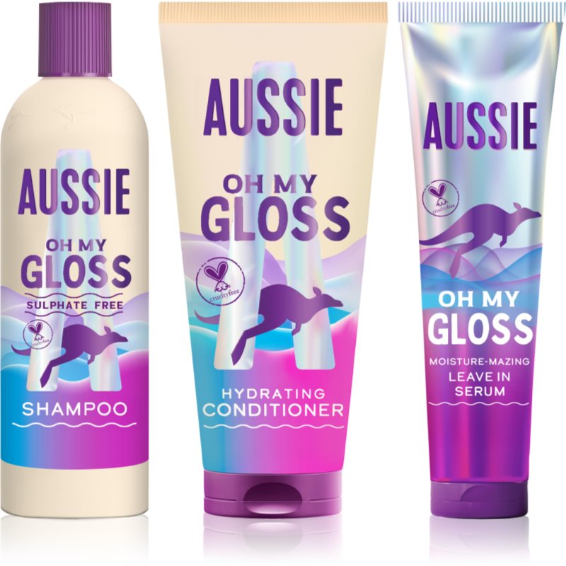 Aussie Oh My Gloss Gift Box подаръчен комплект за хидратация и блясък - Комплект - Сравни цени от 1 магазин с безплатна доставка