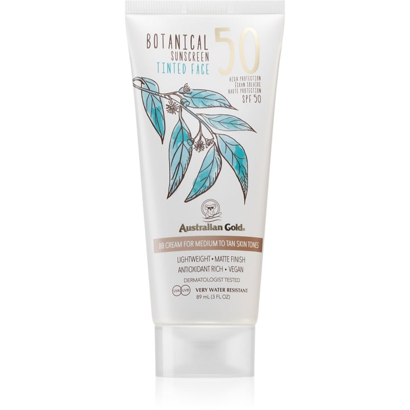 Australian Gold Botanical Tinted Face тониращ защитен крем SPF 50 Medium - Грижа за тяло - Сравни цени от 1 магазин с безплатна доставка