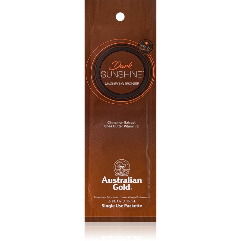 Australian Gold Australian Gold Dark Sunshine Magnifying Bronzer бронзант за лице и тяло - Унисекс парфюм 15мл - Сравни цени от 1 магазин с безплатна доставка