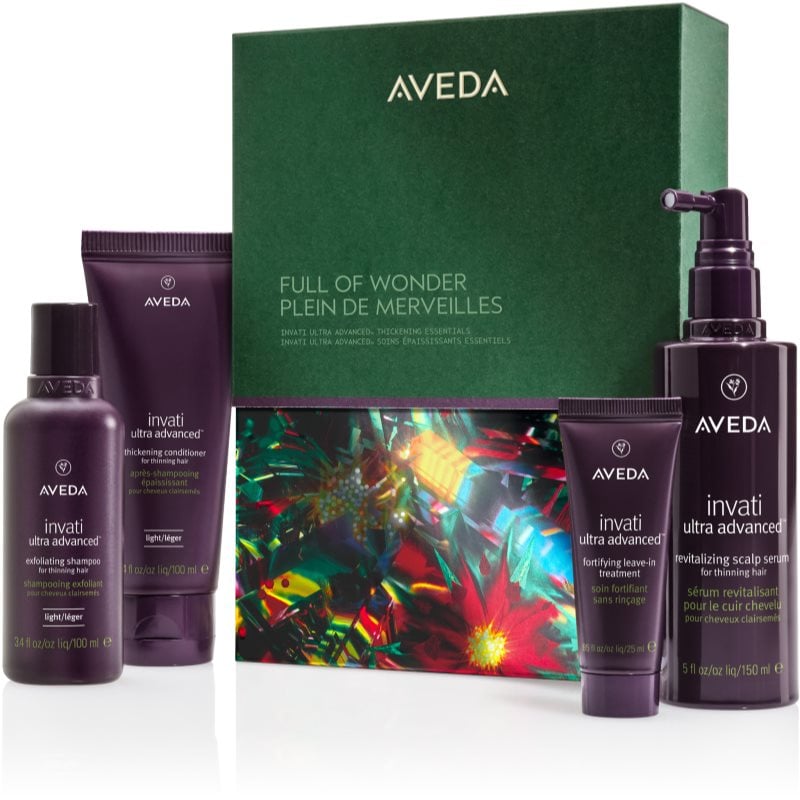 Aveda Holiday Full of Wonder: Invati™ Ultra Advanced Thickening Essentials коледен подаръчен комплект За коса