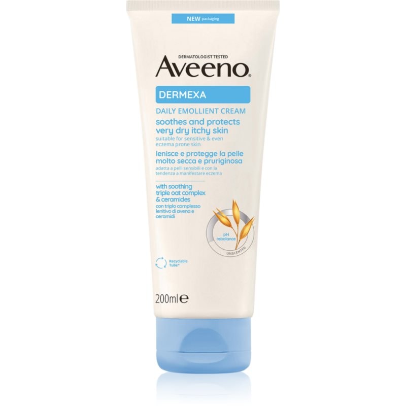 Aveeno Dermexa Daily Emollient Cream успокояващ крем за суха и раздразнена кожа - Грижа за тяло - Сравни цени от 1 магазин с безплатна доставка