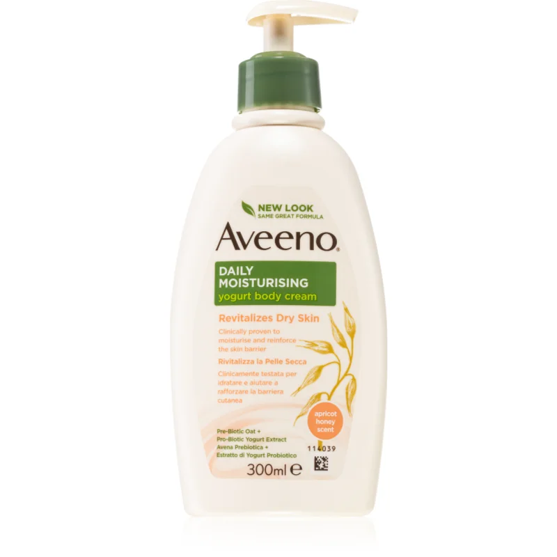 Aveeno Daily Moisturising Yoghurt body cream подхранващ лосион за тяло Apricot & Yoghurt