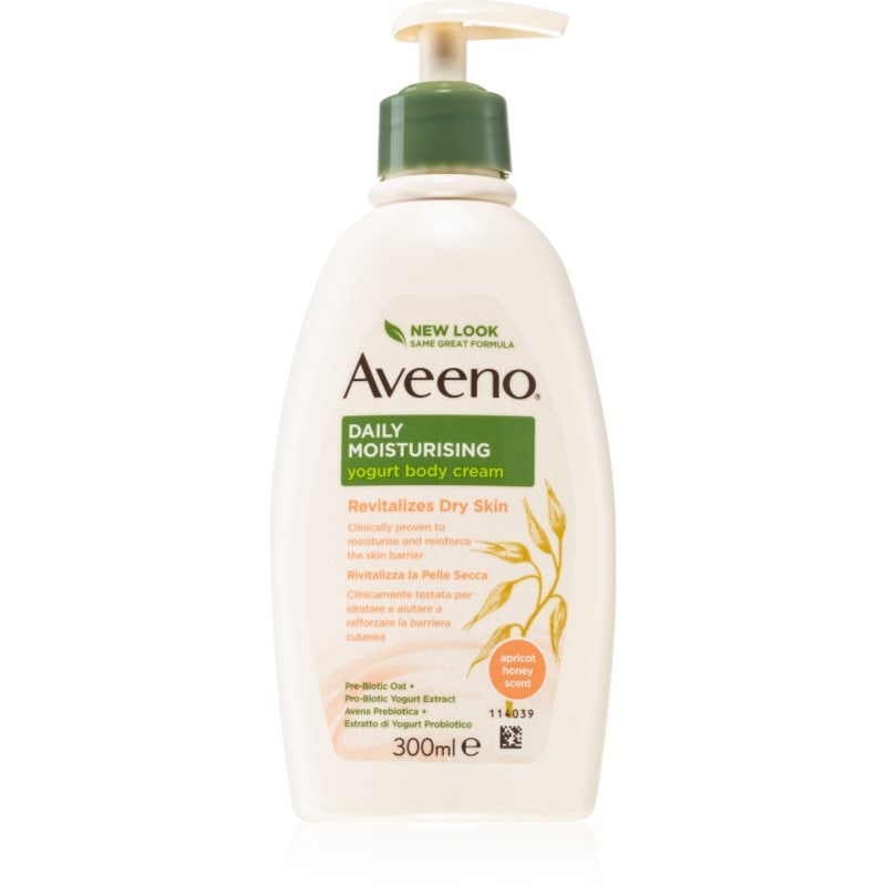 Aveeno Daily Moisturising Yoghurt body cream подхранващ лосион за тяло Apricot & Yoghurt