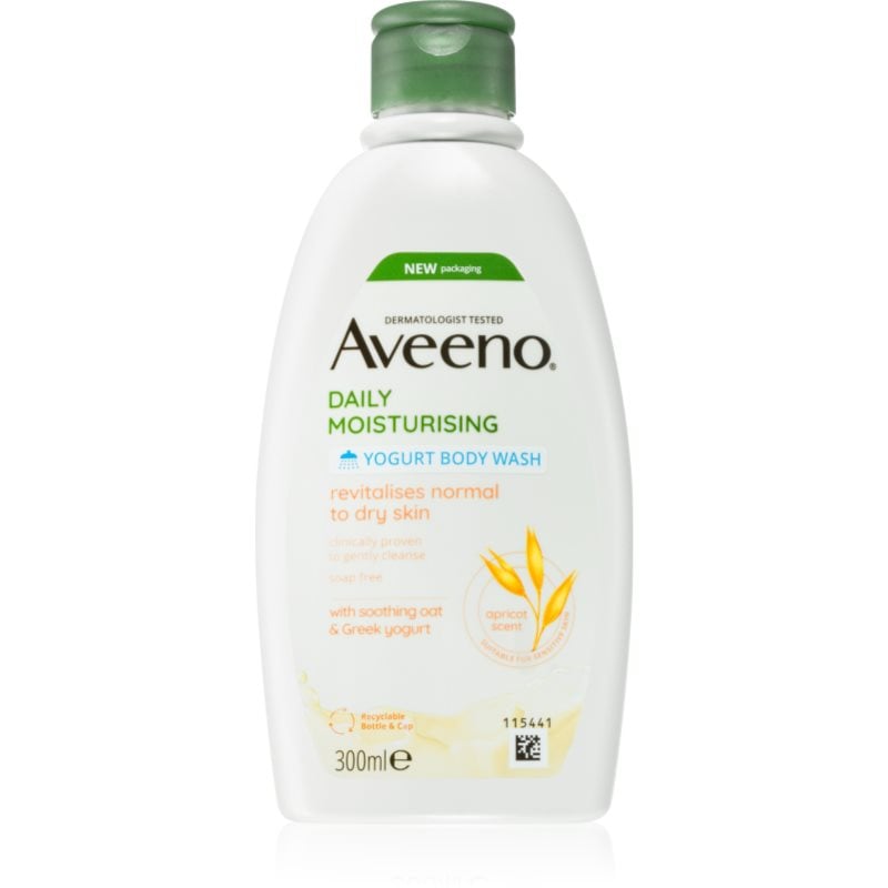 Aveeno Daily Moisturising Yoghurt body wash овлажняващ душ гел Apricot & Yoghurt