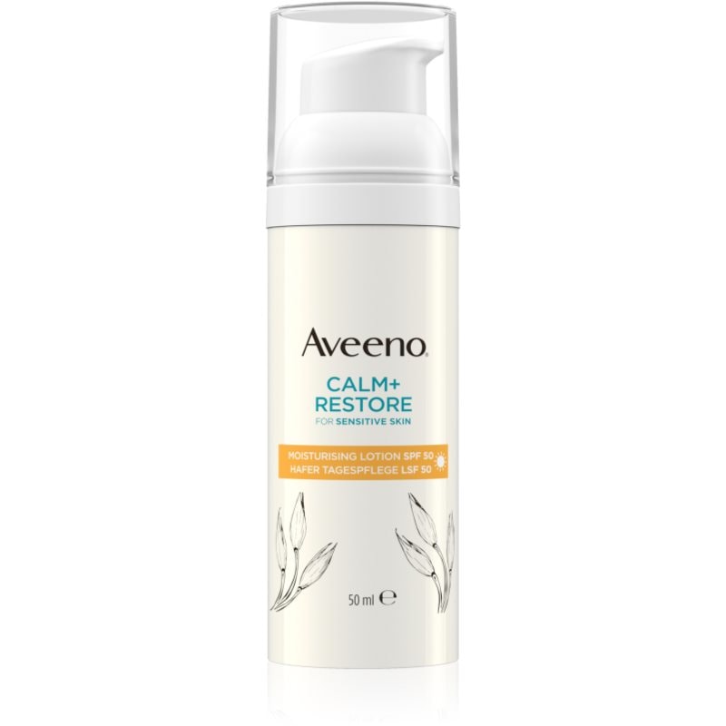 Aveeno Calm + Restore хидратиращ лосион за лице SPF 50 - Грижа за лице - Сравни цени от 1 магазин с безплатна доставка