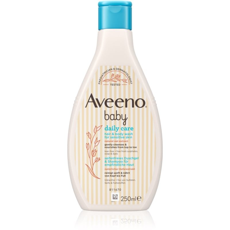 Aveeno Baby Daily Care миещ гел за тяло и коса за деца от раждането им