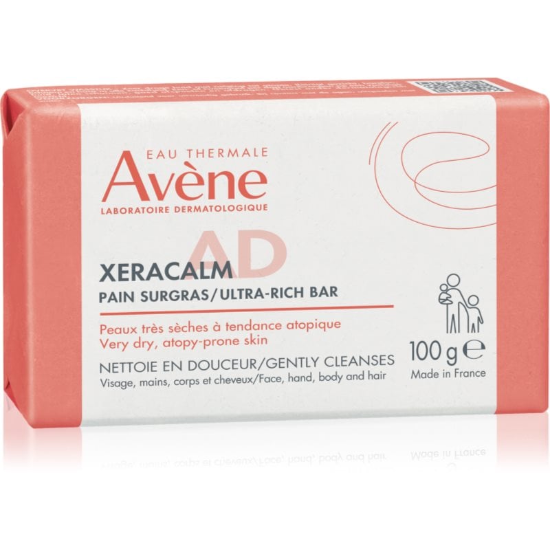 Avène XeraCalm A.D. Ultra-Rich Bar ултра подхранващо почистващо кубче за суха към атопична кожа