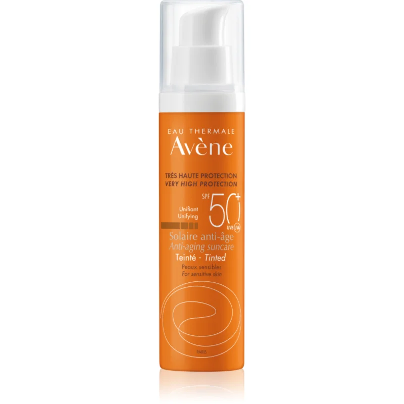 Avène Sun Anti-Aging Suncare Tinted защитна тонирана течност за лице против пигментни петна SPF 50+ - Грижа за тяло - Сравни цени от 1 магазин с безплатна доставка