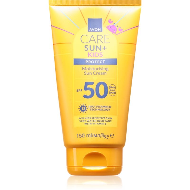 Avon Care Sun + Kids хидратиращ слънцезащитен крем SPF 50 за деца
