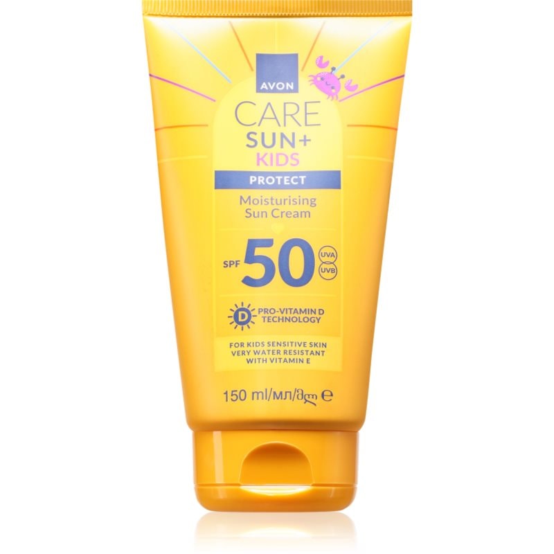 Avon Care Sun + Kids хидратиращ слънцезащитен крем SPF 50 за деца - Грижа за тяло - Сравни цени от 1 магазин с безплатна доставка