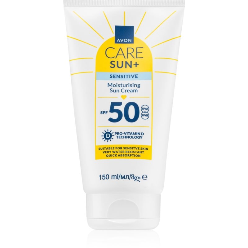 Avon Care Sun + Sensitive хидратиращ слънцезащитен крем за чувствителна кожа на лицето SPF 50 - Грижа за лице - Сравни цени от 1 магазин с безплатна доставка