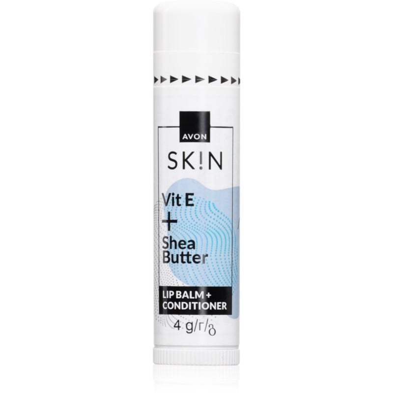 Avon Sk!n Vit E + Shea Butter подхранващ балсам за устни с масло от шеа