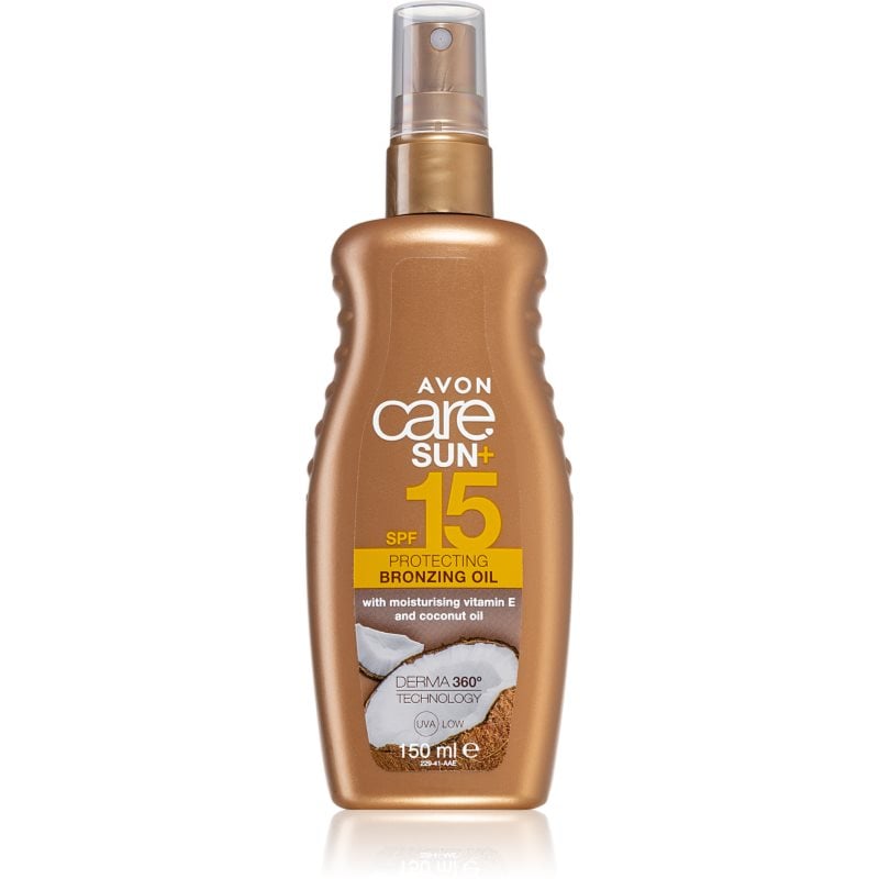 Avon Care Sun + Bronze слънцезащитно сухо масло SPF 15