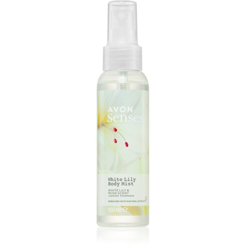 Avon Senses White Lily & Musk освежаващ спрей за тяло
