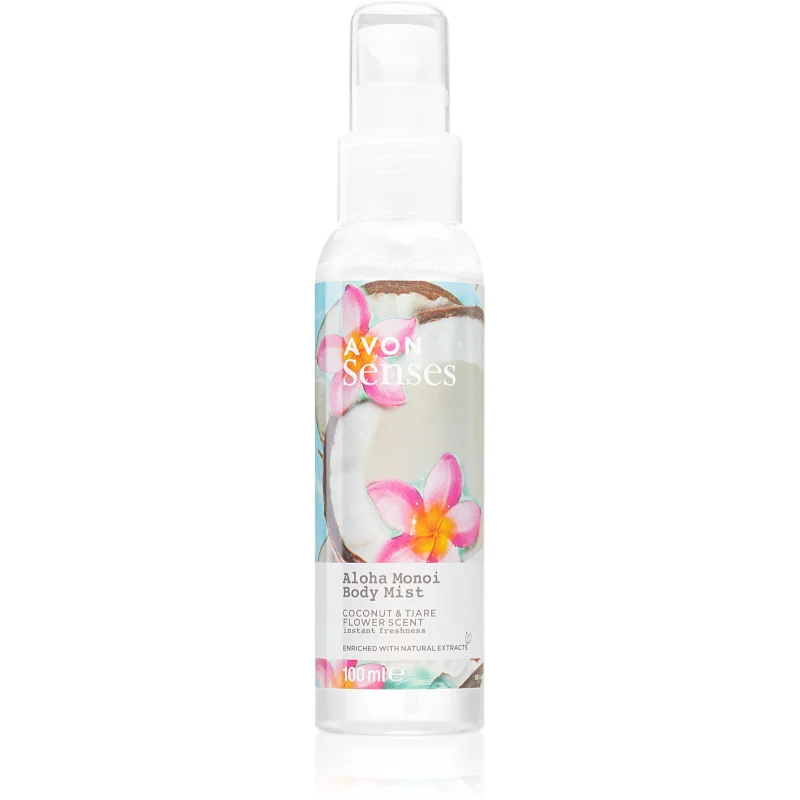 Avon Senses Aloha Monoi освежаващ спрей за тяло - Грижа за тяло - Сравни цени от 1 магазин с безплатна доставка