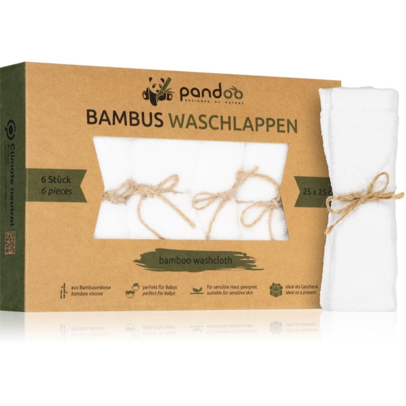 Pandoo Bamboo Washcloth кърпа за измиване 25 x 25 cm