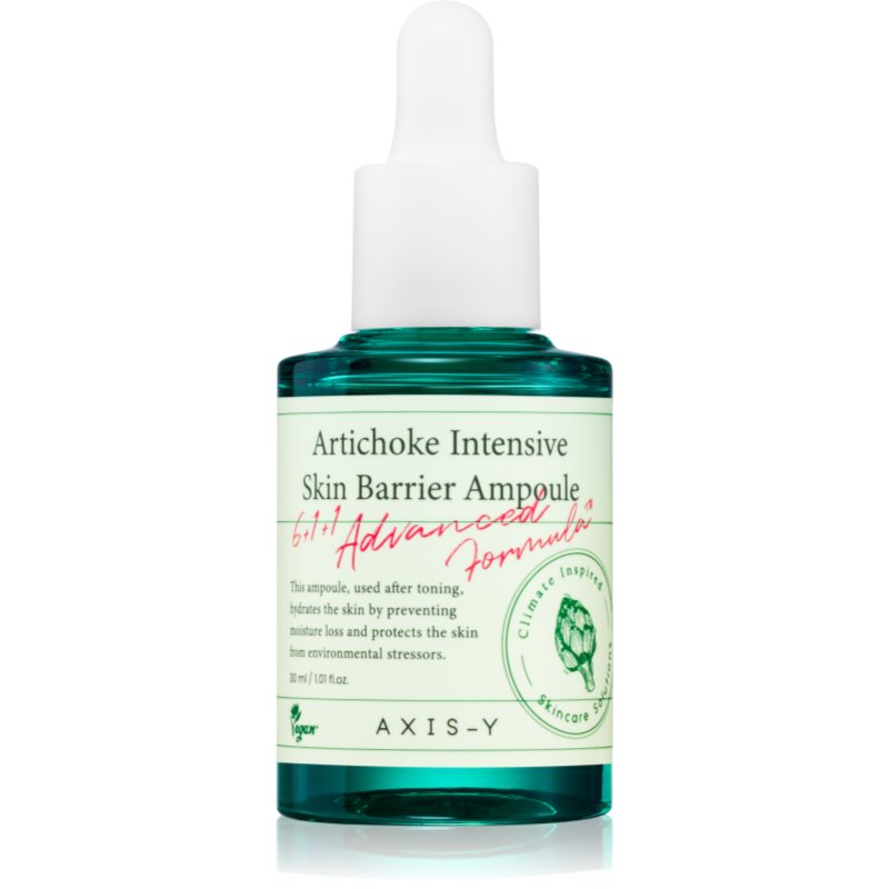AXIS-Y AXIS-Y 6+1+1 Advanced Formula Artichoke Intensive Skin Barrier Ampoule регенериращ и озаряващ серум за успокояване и подсилване на чувствителната кожа - Унисекс парфюм - Сравни цени от 1 магазин с безплатна доставка