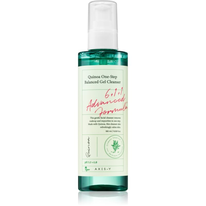 AXIS-Y 6+1+1 Advanced Formula Quinoa One-Step Balanced Gel Cleanser почистващ и премахващ грима гел за чувствителна кожа на лицето