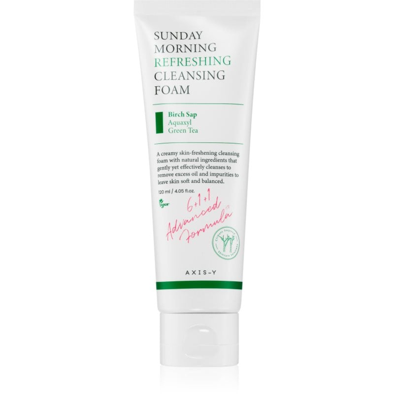 AXIS-Y 6+1+1 Advanced Formula Sunday Morning Refreshing Cleansing Foam дълко почистваща пяна-крем за чувствителна кожа на лицето