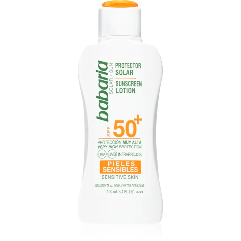 Babaria Sun Sensitive слънцезащитно мляко за чувствителна кожа SPF 50+ - Грижа за тяло - Сравни цени от 1 магазин с безплатна доставка