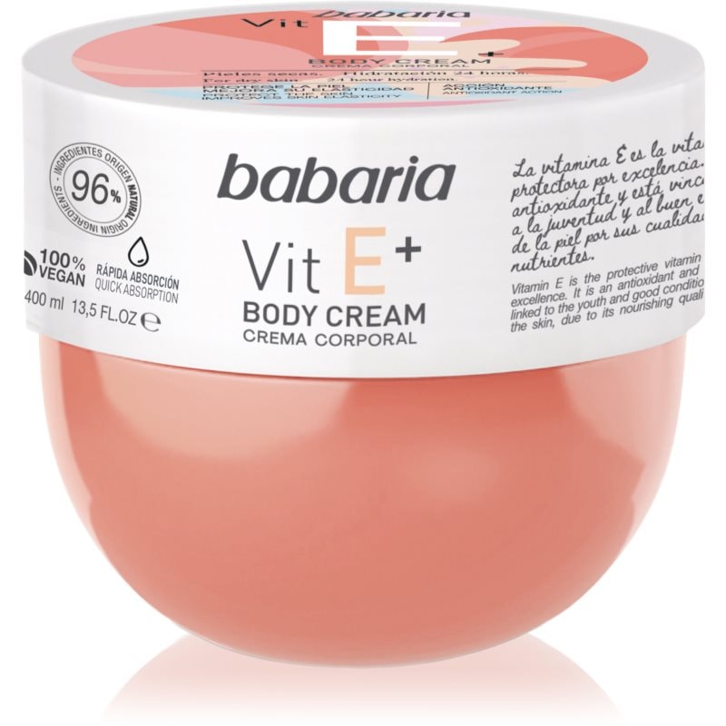 Babaria Vitamin E тоалетно мляко за тяло с витамин Е - Грижа за тяло - Сравни цени от 1 магазин с безплатна доставка