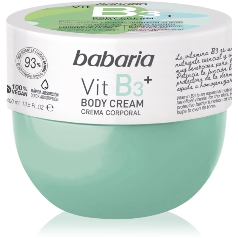 Babaria Vitamin B3 крем за тяло за чувствителна кожа - Грижа за тяло - Сравни цени от 1 магазин с безплатна доставка
