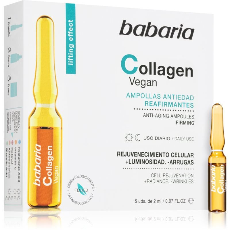 Babaria Collagen концентриран серум против признаците на стареене на кожата в ампули 5x