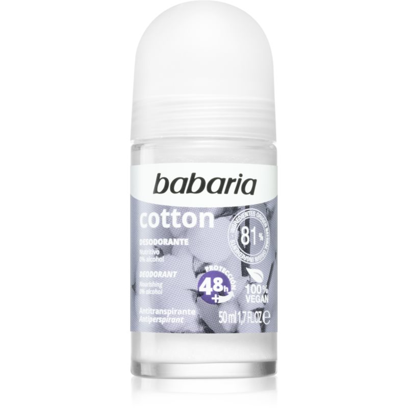 Babaria Deodorant Cotton рол- он против изпотяване с подхранващ ефект - Грижа за тяло - Сравни цени от 1 магазин с безплатна доставка