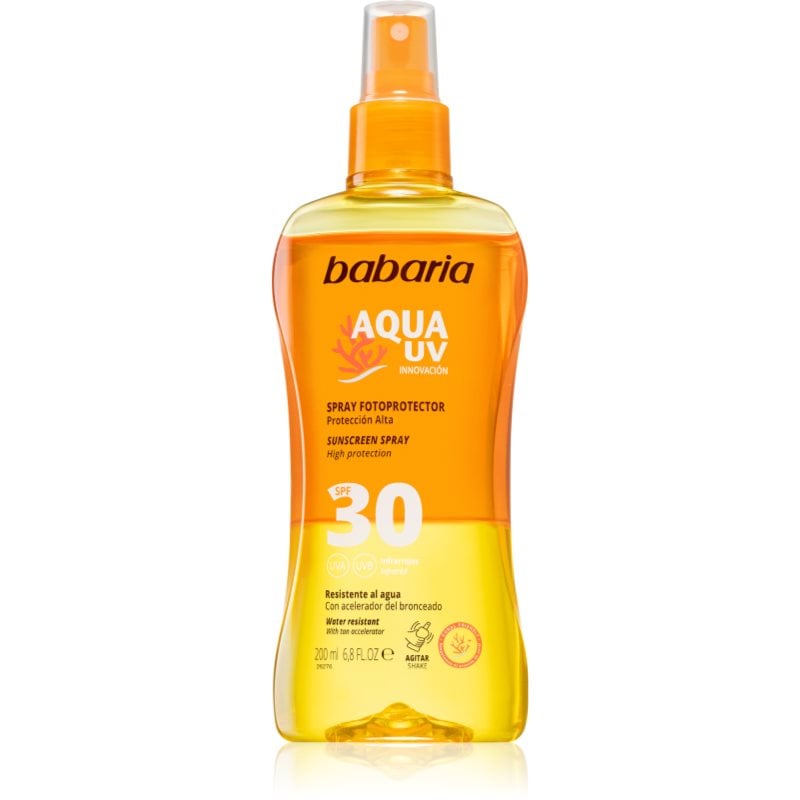 Babaria Sun Aqua UV слънцезащитен спрей SPF 30