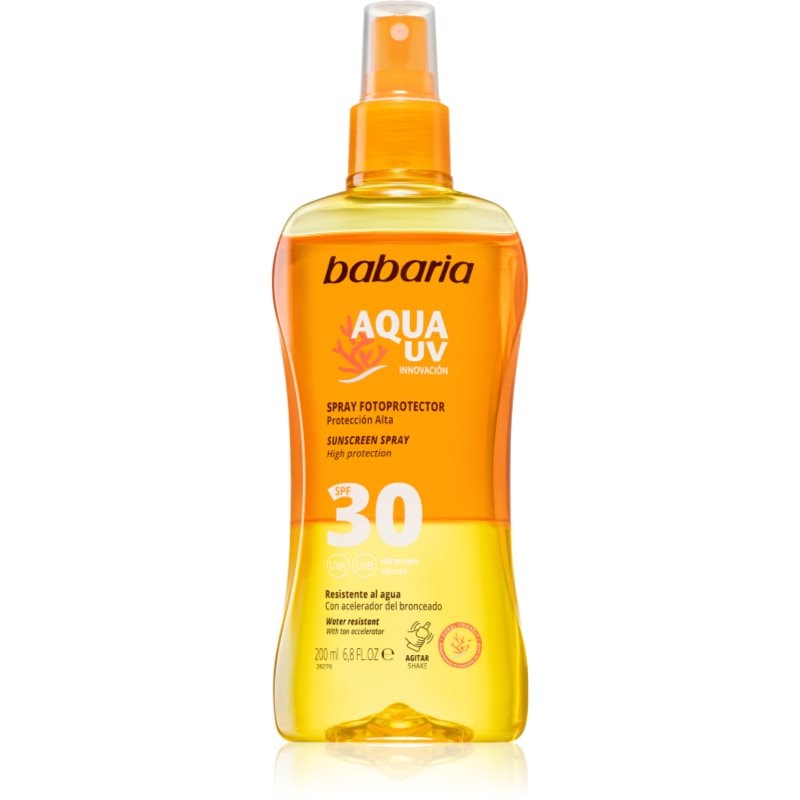 Babaria Sun Aqua UV слънцезащитен спрей SPF 30 - Грижа за тяло - Сравни цени от 1 магазин с безплатна доставка