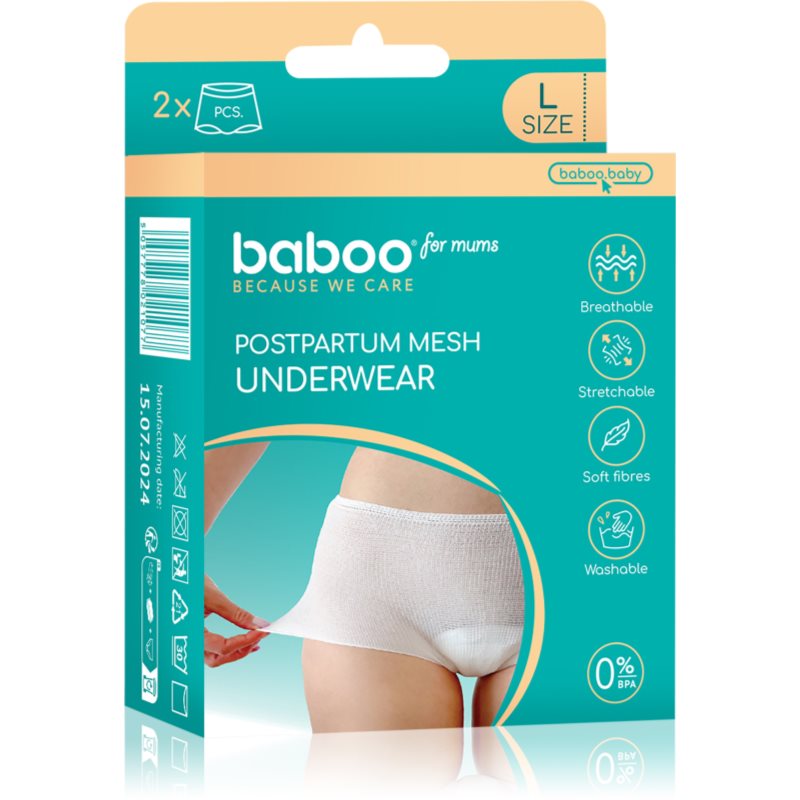 Baboo Postpartum Mesh Pants следродилни бикини и боксерки размер L - За деца - Сравни цени от 1 магазин с безплатна доставка