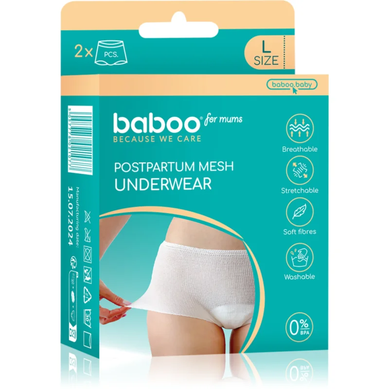 Baboo Postpartum Mesh Pants следродилни бикини и боксерки размер L - За деца - Сравни цени от 1 магазин с безплатна доставка