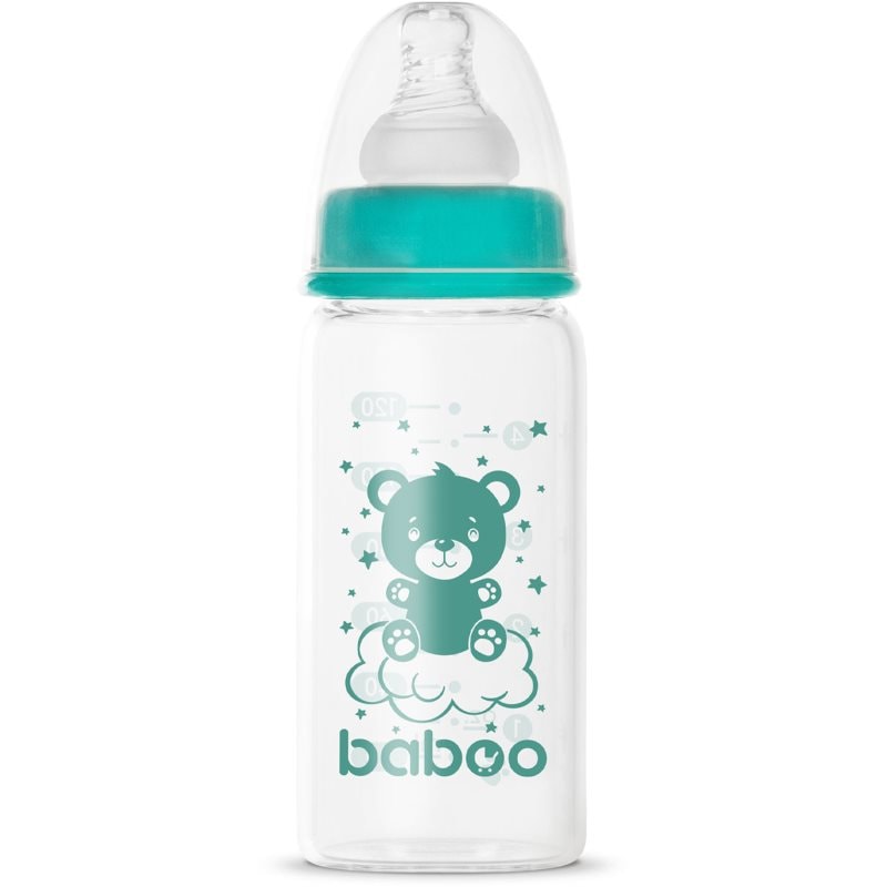 Baboo Anti-colic Glass Feeding Bottle Narrow Neck стъклено бебешко шише 0m+ - За деца - Сравни цени от 1 магазин с безплатна доставка
