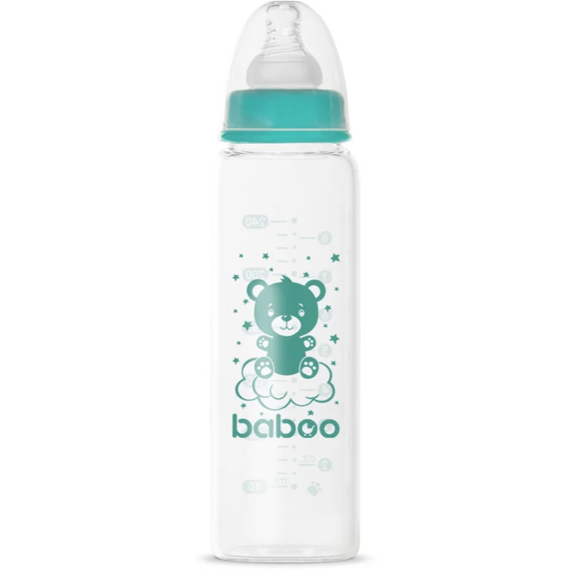 Baboo Anti-colic Glass Feeding Bottle Narrow Neck стъклено бебешко шише 3m+ - За деца - Сравни цени от 1 магазин с безплатна доставка