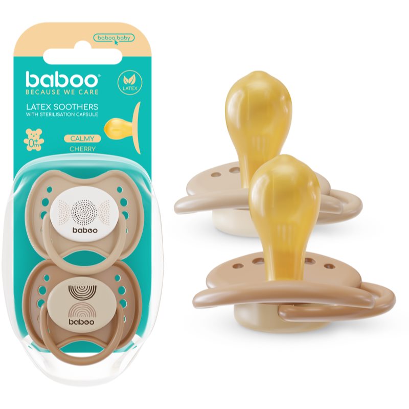 Baboo Soothers Round Latex with Case биберон Au Naturale 0-6 m - За деца - Сравни цени от 1 магазин с безплатна доставка