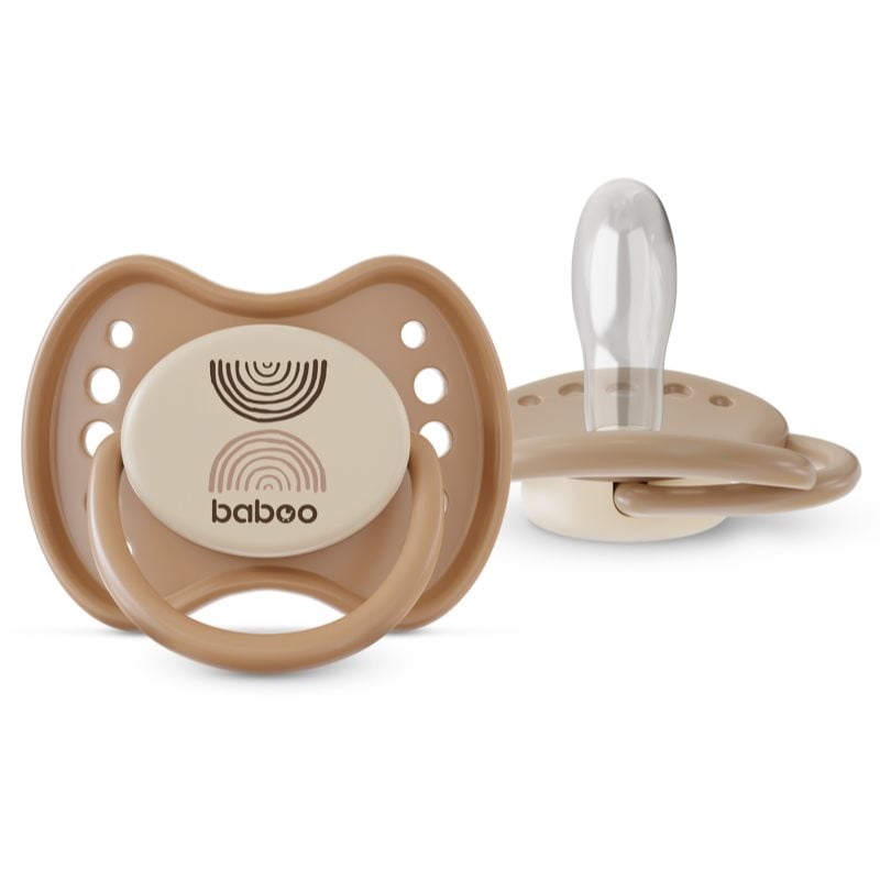 Baboo Soothers Silicone Symmetrical with Case биберон Au Naturale 0-6 m