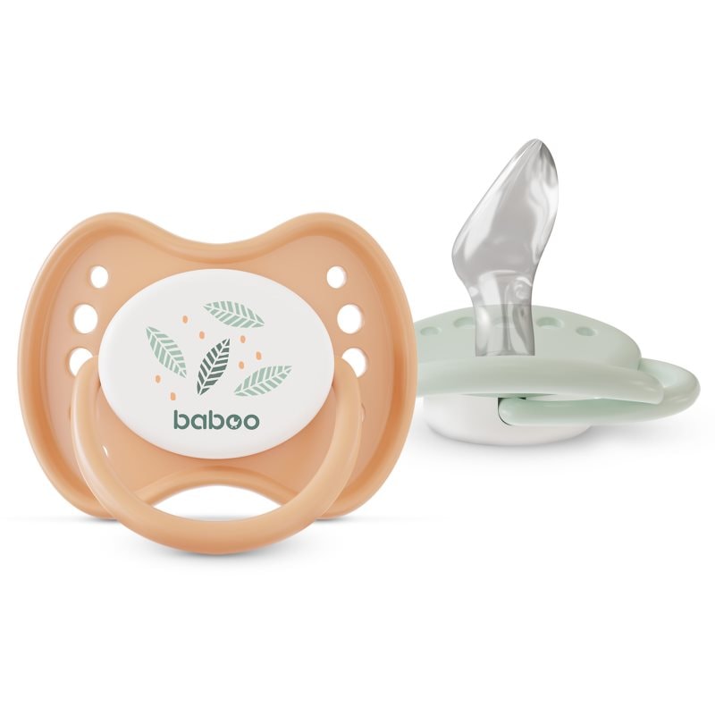 Baboo Soothers Silicone Orthodontic with Case биберон Peachy Keen 0-6 m - За деца - Сравни цени от 1 магазин с безплатна доставка