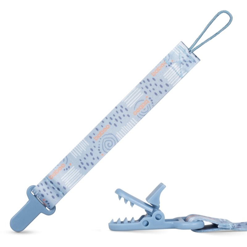 Baboo Textile Soother Holder клипс за биберон Blue Haze - За деца - Сравни цени от 1 магазин с безплатна доставка